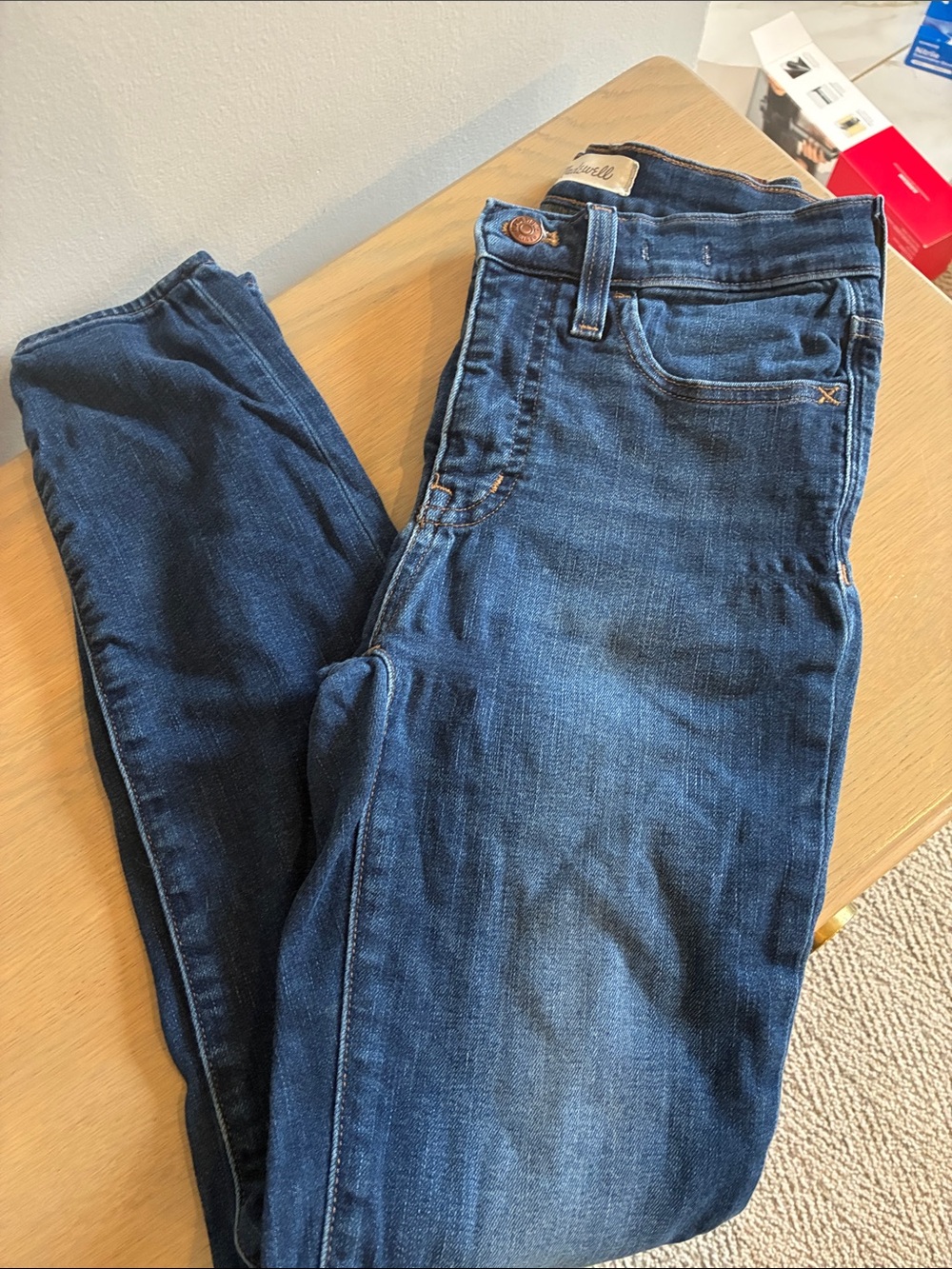 Madewell Women's Skinny Jeans in Dark Blue Wash